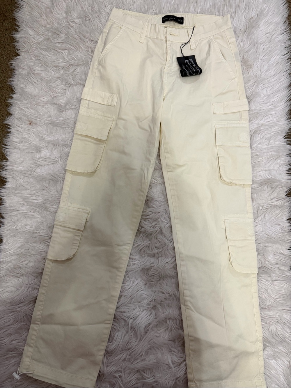 Women’s Cargo Pants - Cream Utility Style